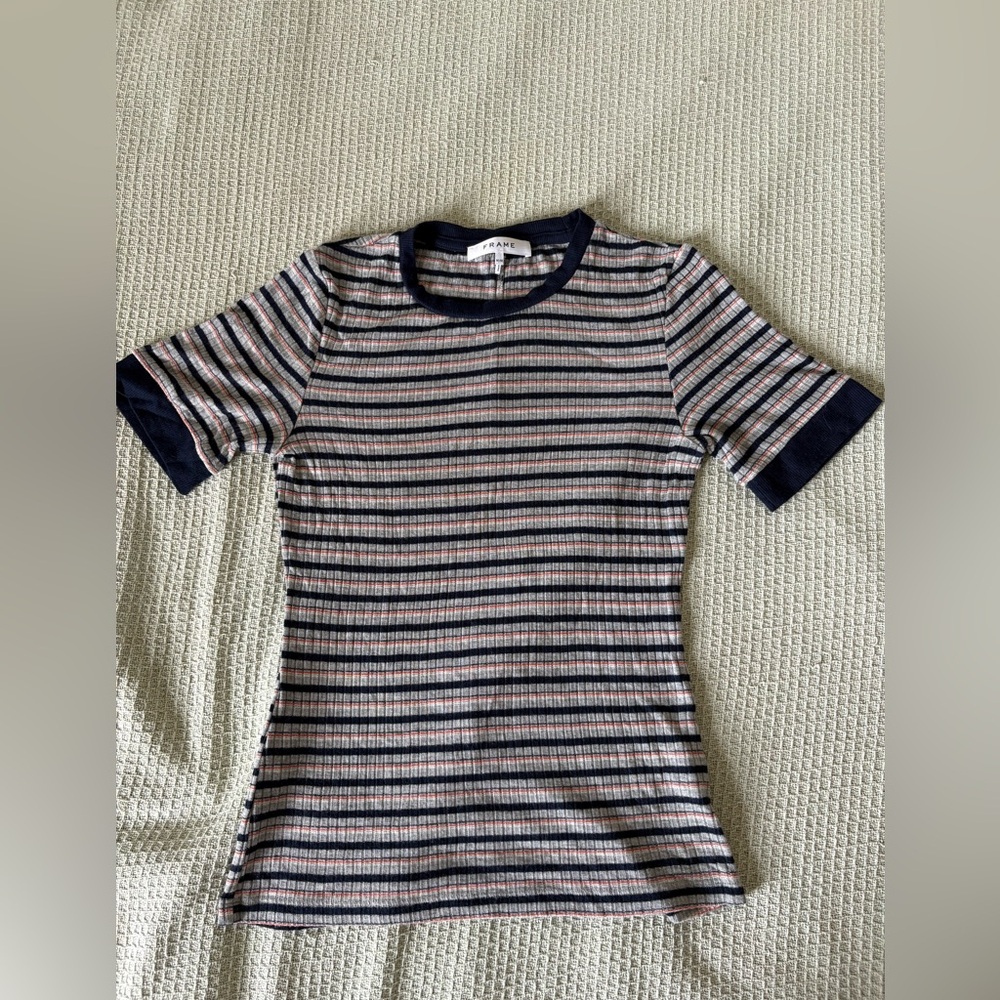 Frame Denim Multicolor Striped Tee